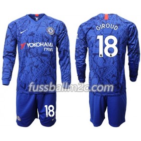 Fußballtrikots Chelsea Giroud 18 Kinder Heim Trikotsatz 2019-2020 Langarm